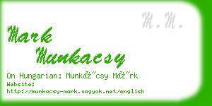 mark munkacsy business card
